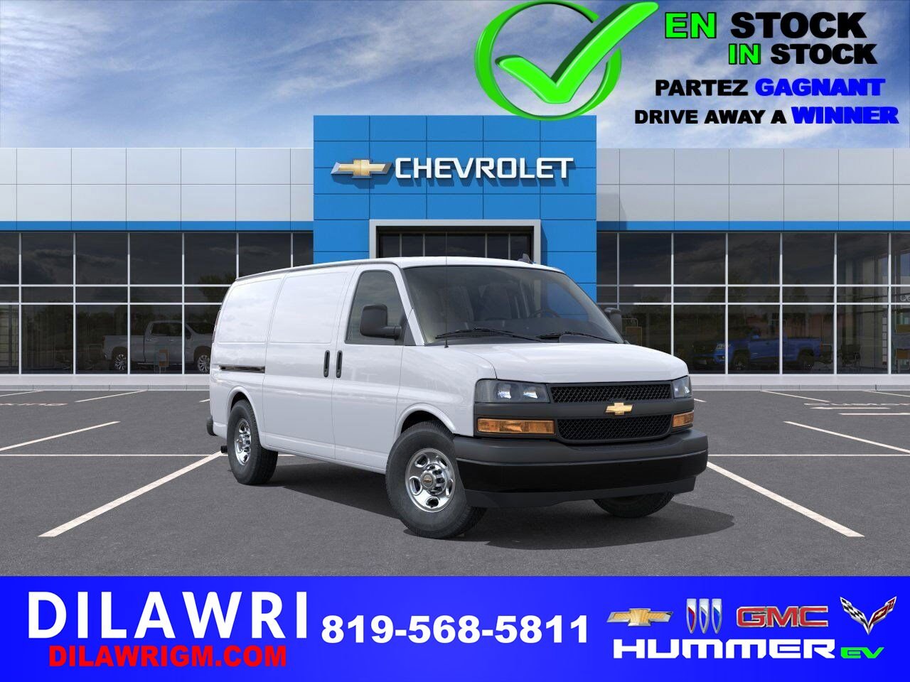 Chevrolet Fourgonnette Express utilitaire Traction arrière 2500 135 po 2025 Blanc sommet Ottawa & Gatineau - photo #0