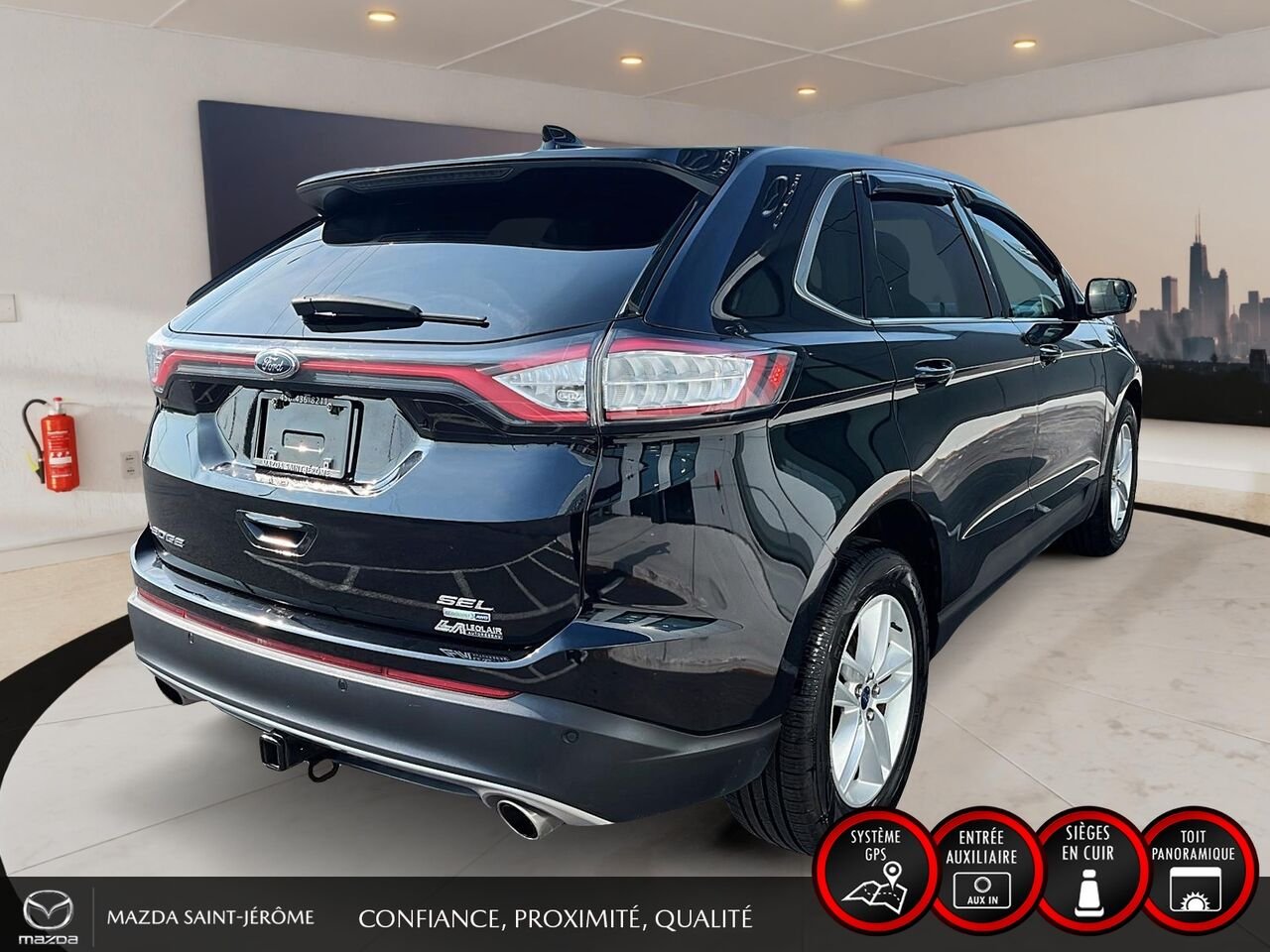 Ford Edge SEL | AWD | TOIT PANORAMIQUE | CUIR | 2018 Noir Saint-Jérôme - photo #5