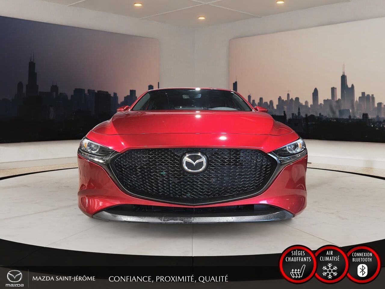 Mazda Mazda3 Sport GS LUXURY | AWD | TOIT OUVRANT | CUIR | 2024 Rouge Saint-Jérôme - photo #2