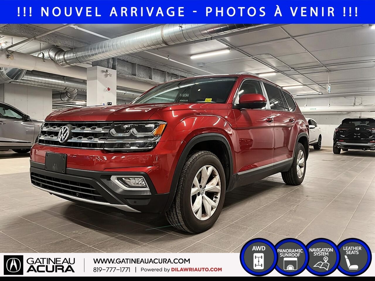 Volkswagen Atlas Highline 3.6 FSI 4MOTION 2018 Rouge Ottawa & Gatineau - photo #0
