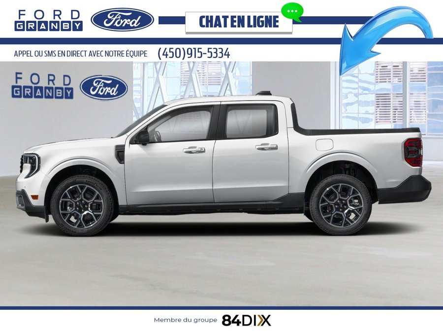 Ford Maverick LARIAT cabine SuperCrew TI 2025 Blanc sidéral métallisé