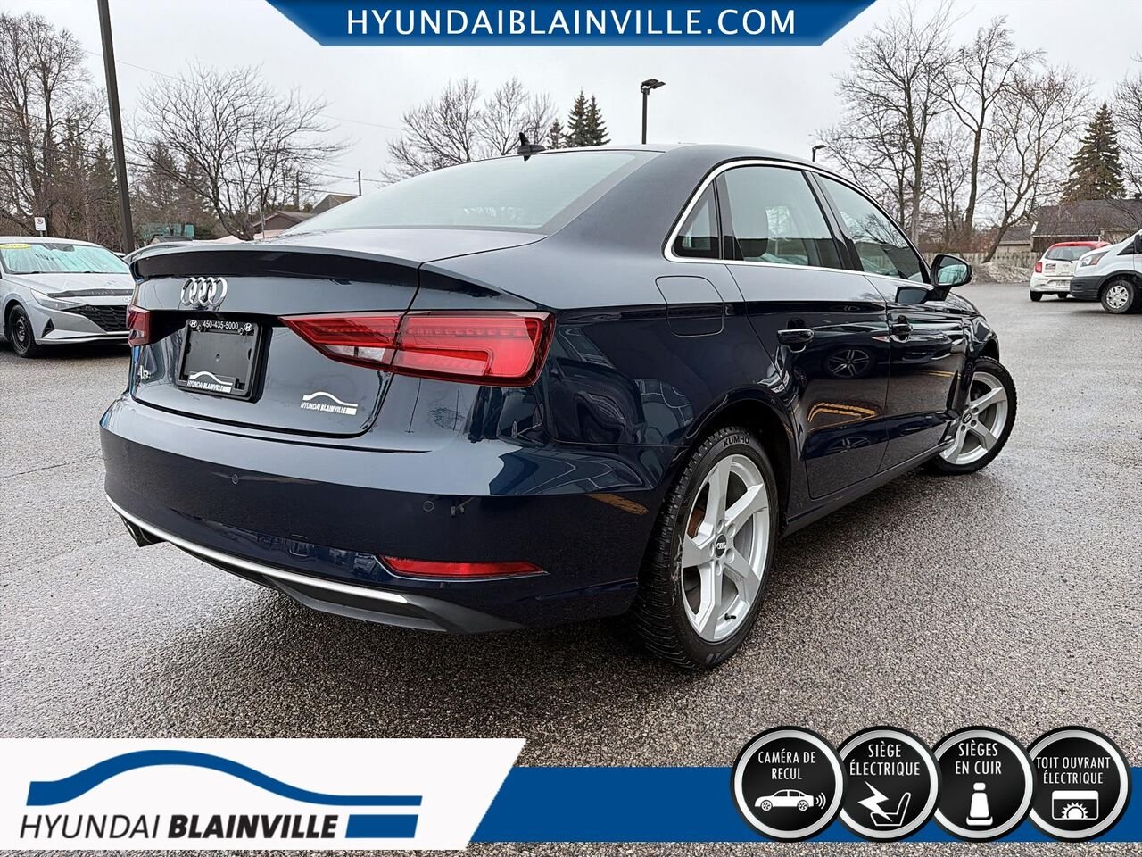 Audi A3 berline 2019 Bleu Blainville - photo #3