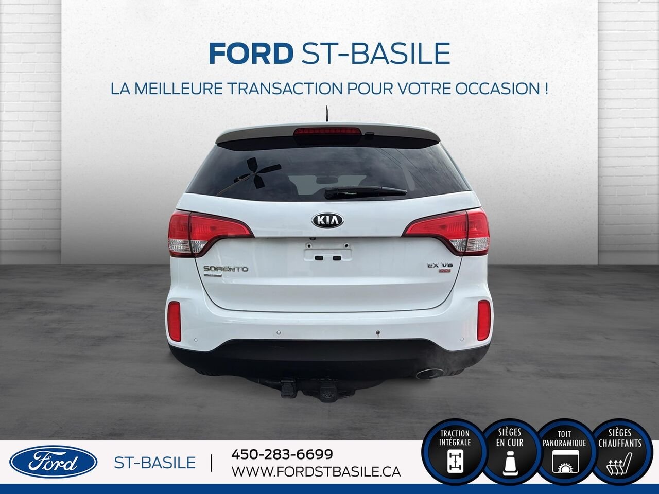 KIA SORENTO 2014 Blanc Saint-Basile-le-Grand - photo #6