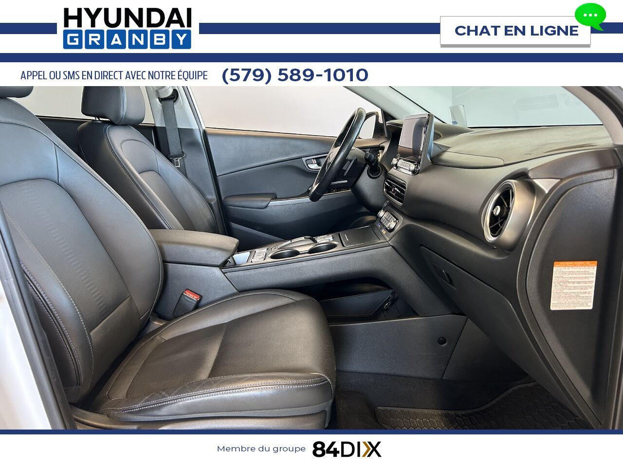 Hyundai Kona électrique 2023 Blanc Granby - photo #24