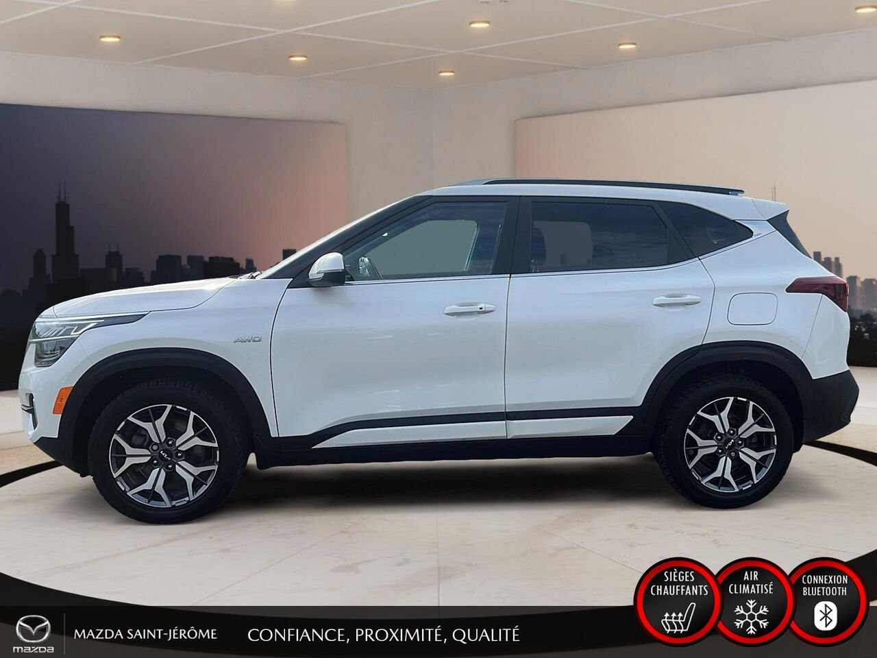 2023 Kia Seltos EX Premium | TOIT OUVRANT | CUIR SOFINO | NAVIGATION | SIÈGES ÉLECTRIQUES | AWD White Saint-Jérôme - photo #9