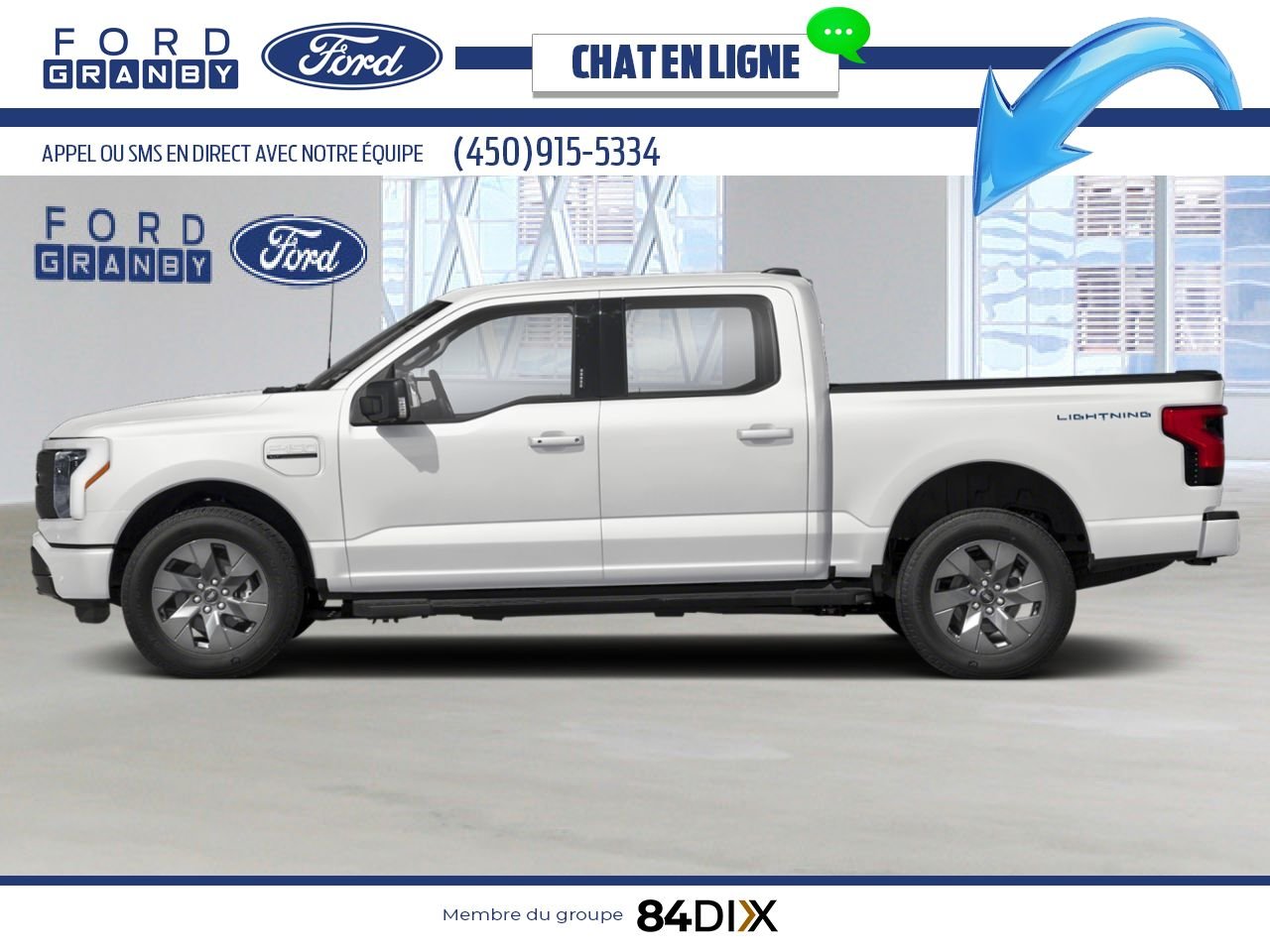 Ford F-150 Lightning 2025 Blanc Oxford Granby - photo #2