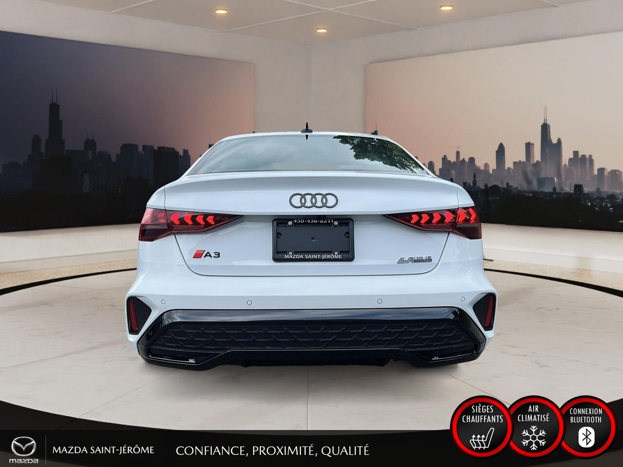 Audi A3 berline Technik 40 TFSI quattro | TOIT OUVRANT | MAGS NOIR | 2025 Blanc Saint-Jérôme - photo #6