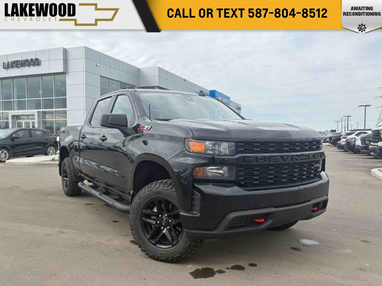2021 Chevrolet Silverado 1500 4WD Crew Cab 147 Custom Trail Boss Black Sherwood Park - photo #0