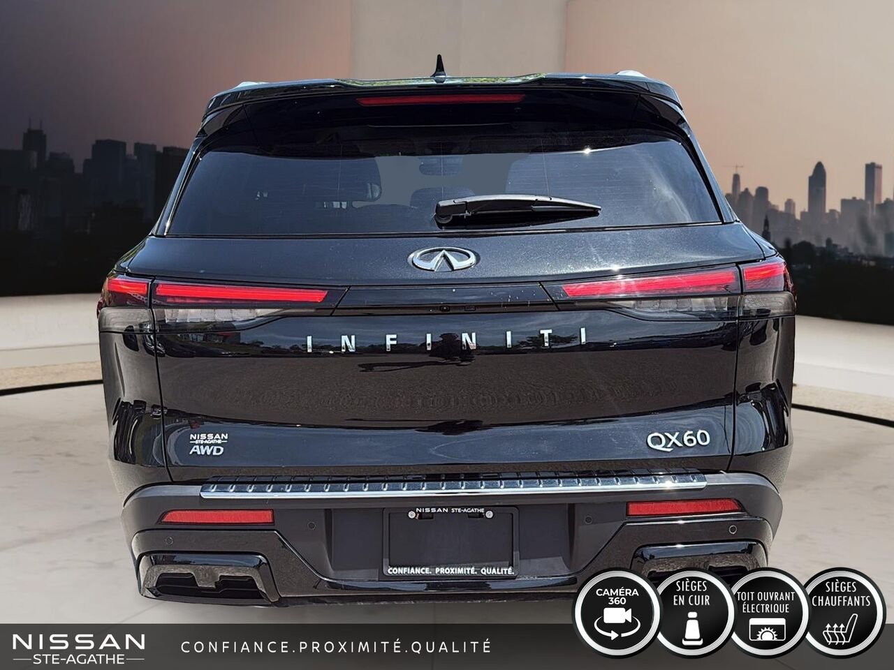 2024 INFINITI QX60 LUXE | AWD | TOIT PANORAMIQUE | 7 PLACES | Black Saint-Jérôme - photo #3