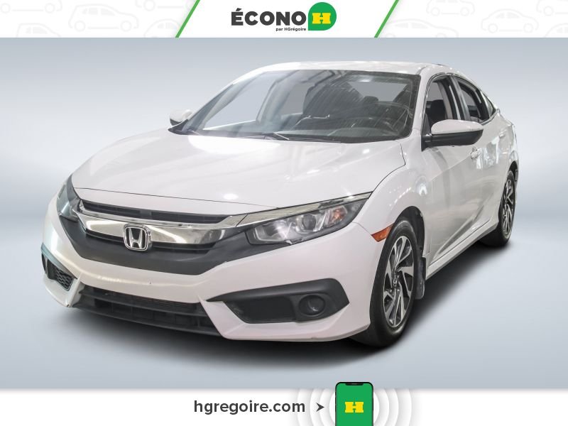 Honda Civic 730033A | SE AUTO A/C GR ELECT MAGS CAM RECUL BLUETOOTH 2018 Blanc Laval - photo #2