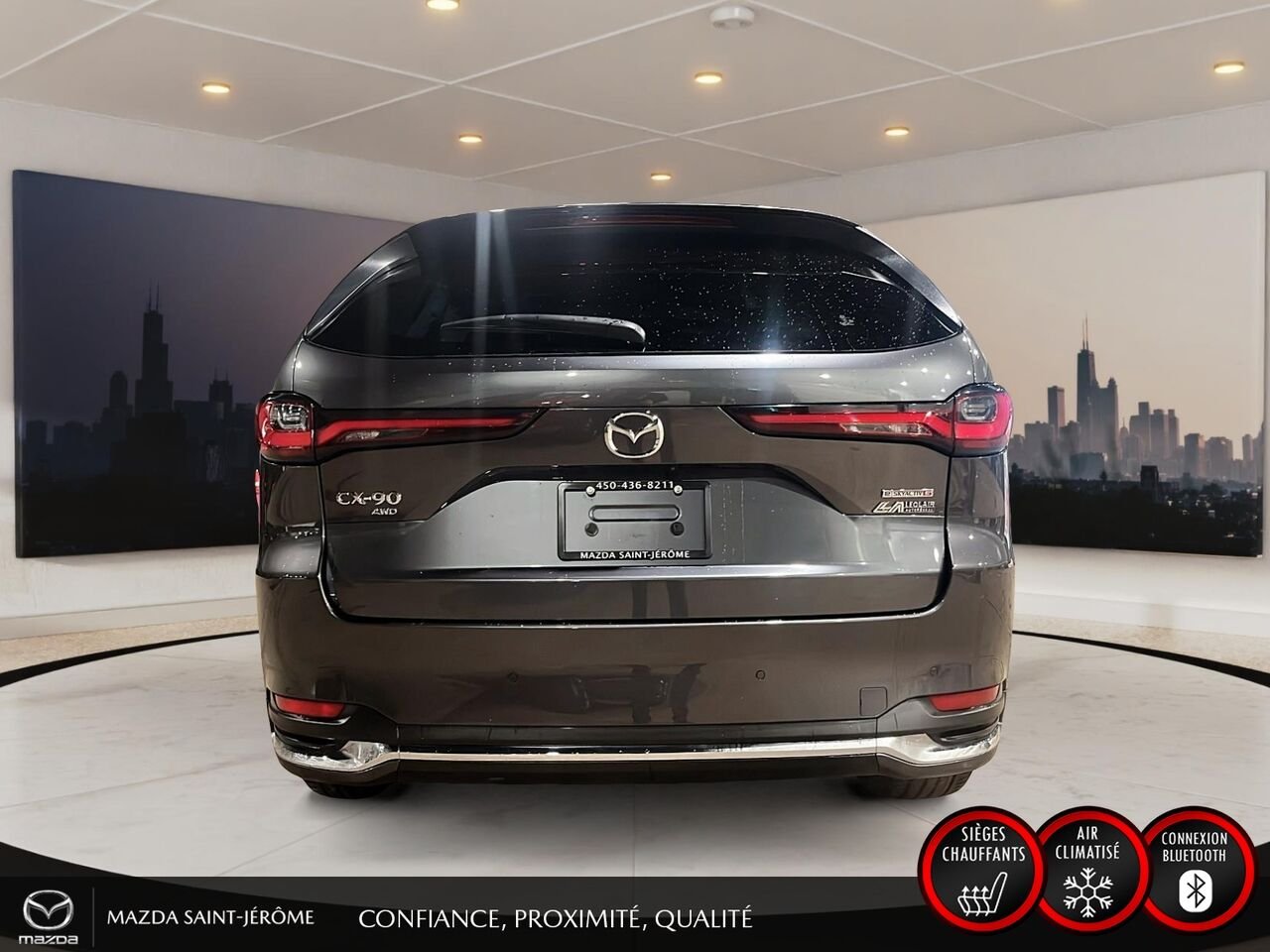 2024 Mazda CX-90 hybride léger Signature | TOIT PANORAMIQUE | AWD | CUIR NAPPA | SIEGES CAPITAINES Grey Saint-Jérôme - photo #6