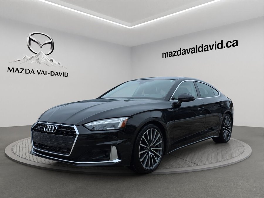 Audi A5 Sportback A5 45 2.0T Sportback Komfort Quattro, Jamais accidenté, Sièges à fonction mémoire, Volant 2023 Noir