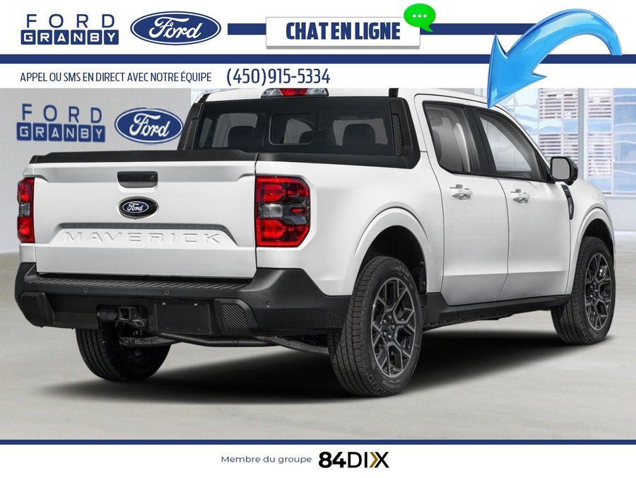 Ford Maverick LARIAT cabine SuperCrew TI 2025 Blanc sidéral métallisé