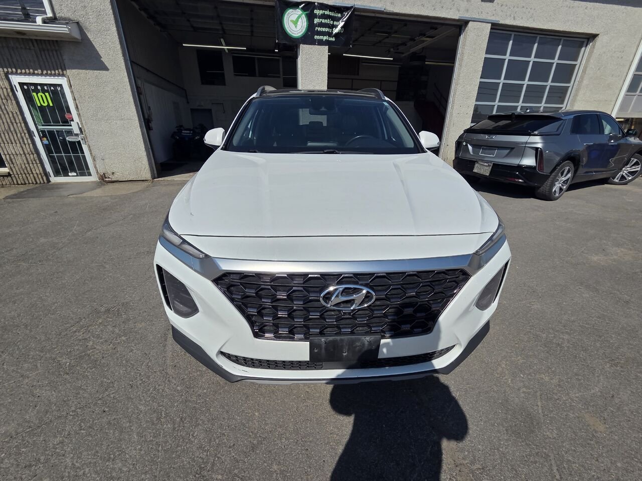 2019 Hyundai Santa Fe White  - photo #8