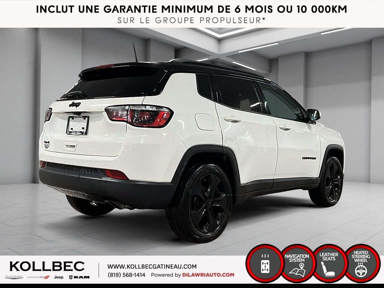 Jeep Compass NORTH AWD 2020 Blanc Ottawa & Gatineau - photo #13