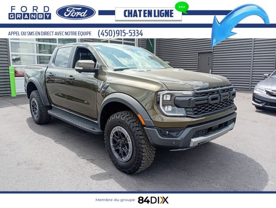 Ford RANGER Raptor Crew 4RM caisse de 5 pi 2024 Vert