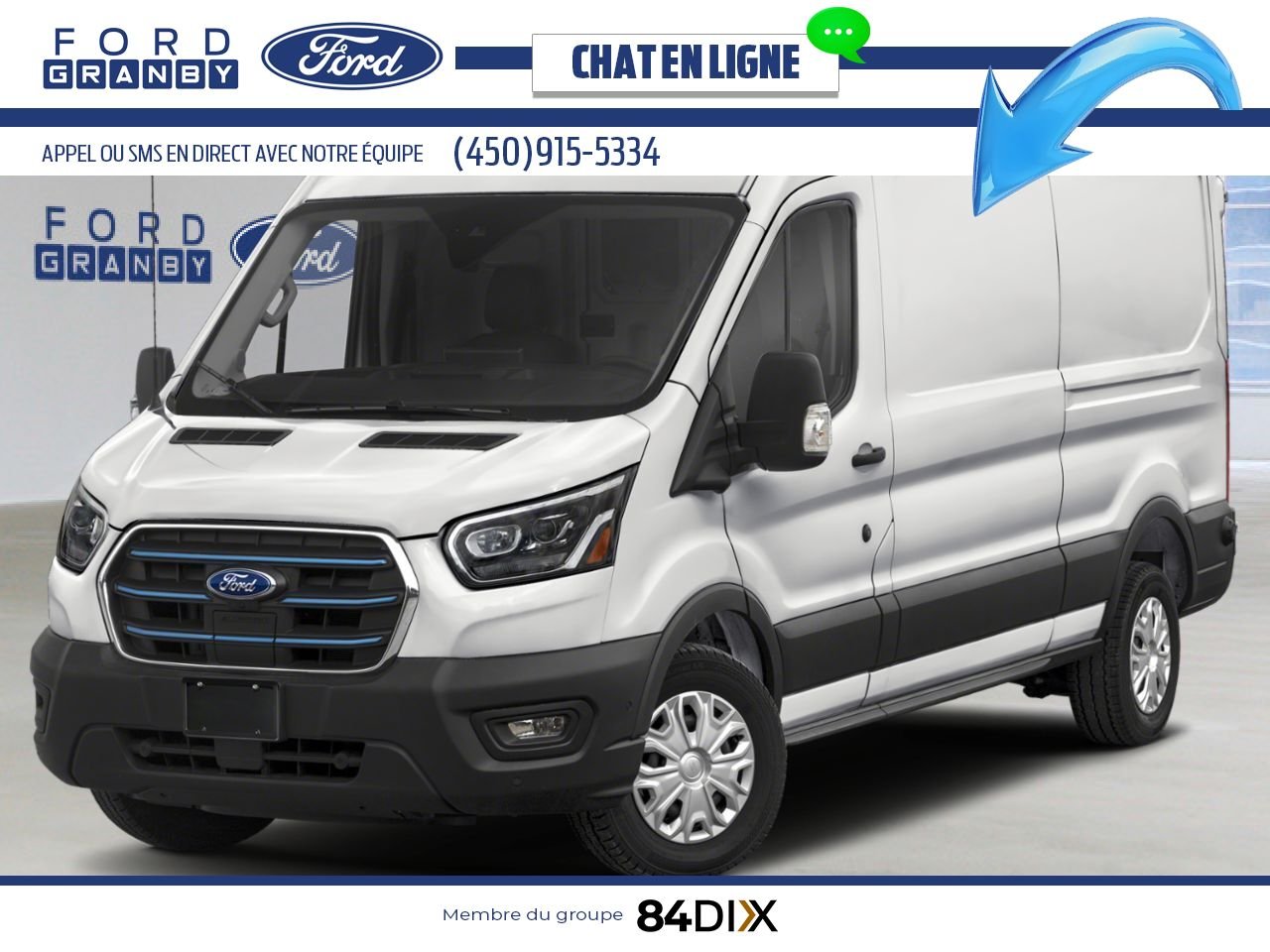 Ford E-Transit fourgonnette utilitaire 2025 Blanc Oxford Granby - photo #0