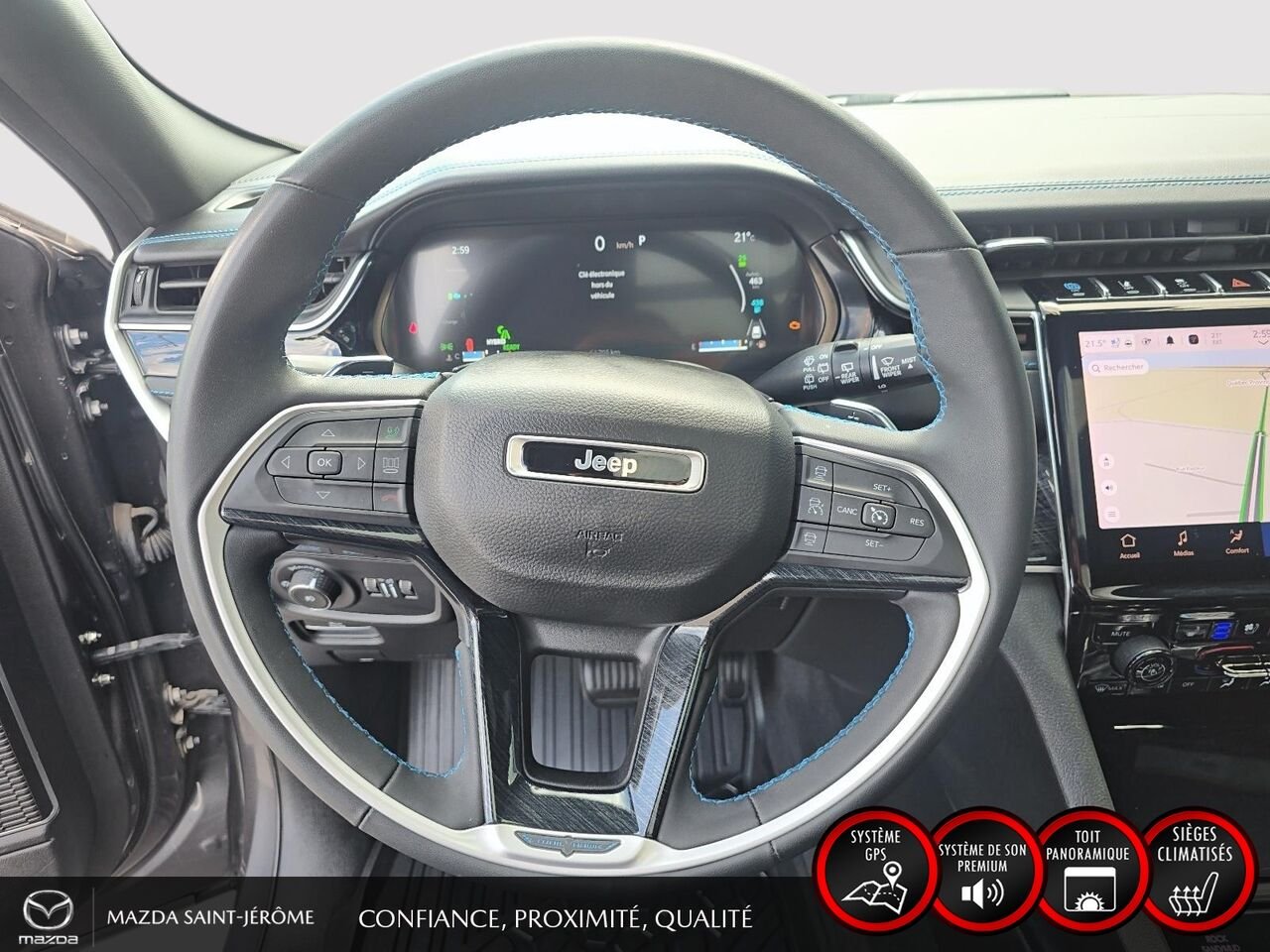 2022 Jeep Grand Cherokee 4xe Trailhawk | TOIT PANO | TV/DVD | 4X4 | Grey Saint-Jérôme - photo #13
