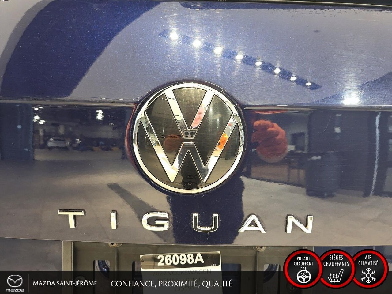 Volkswagen Tiguan CUIR | TOIT PANORAMIQUE | MAGS | AWD | 2022 Bleu Saint-Jérôme - photo #7
