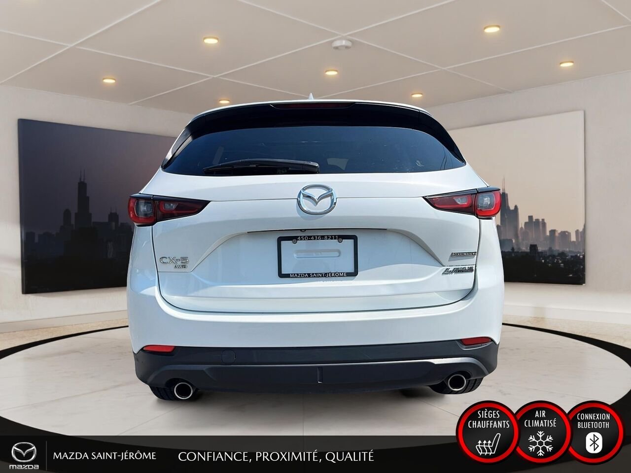 2023 Mazda CX-5 GS LUXURY | TOIT OUVRANT | AWD | CUIR | White Saint-Jérôme - photo #6