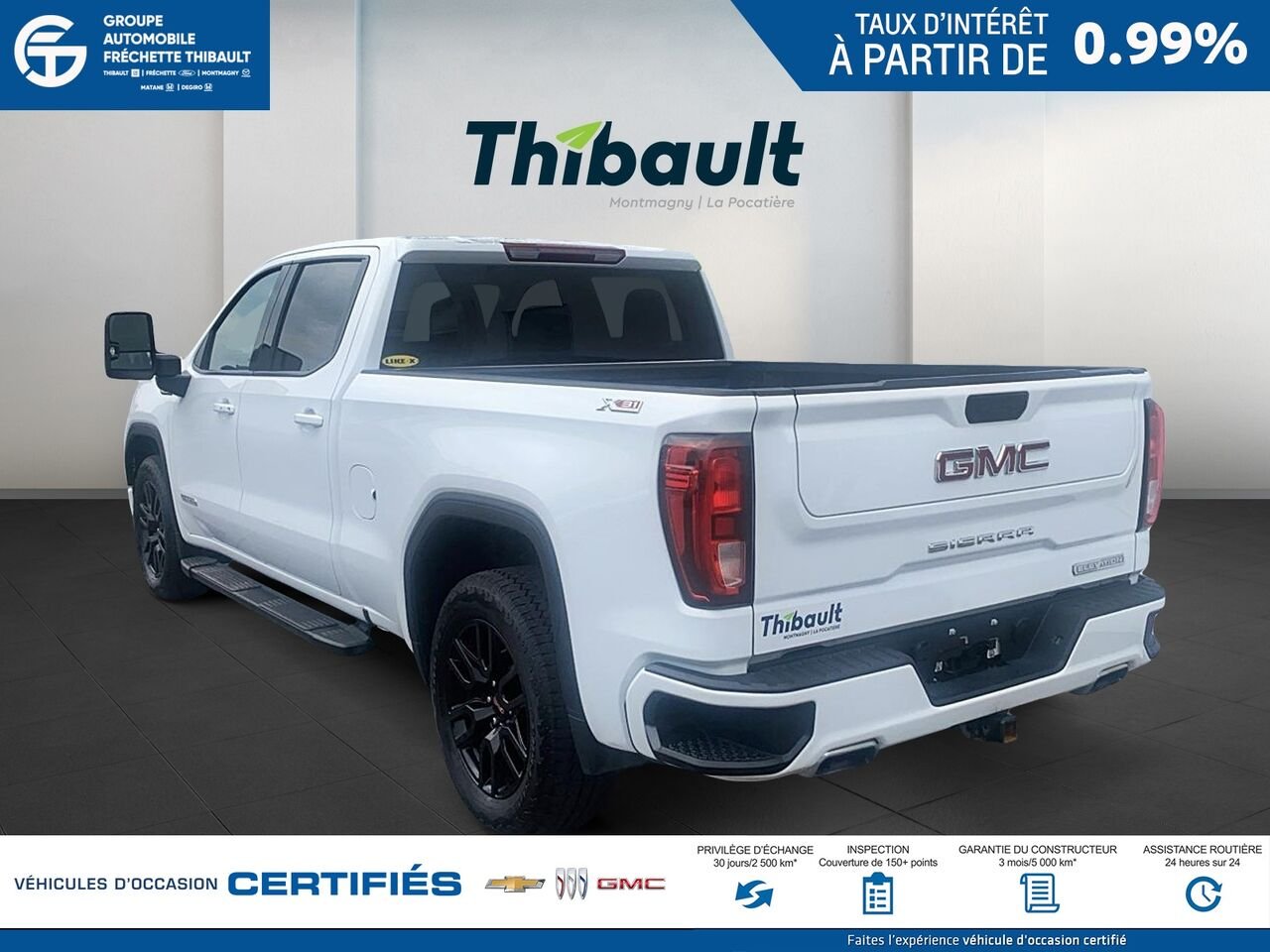 GMC SIERRA Elevation cabine multiplace 4RM 157 po 2024 Blanc Montmagny - photo #3