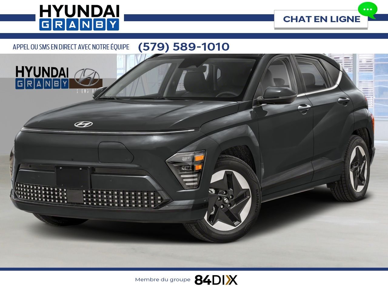 HYUNDAI Kona électrique 2026 Gris écotronique mat Granby - photo #0