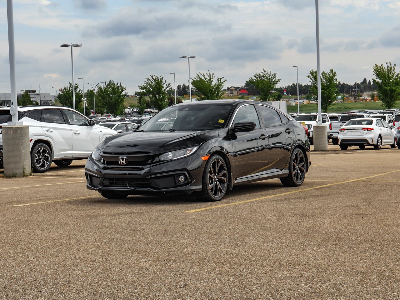 2021 Honda Civic Sedan Sport CVT Black Sherwood Park - photo #3