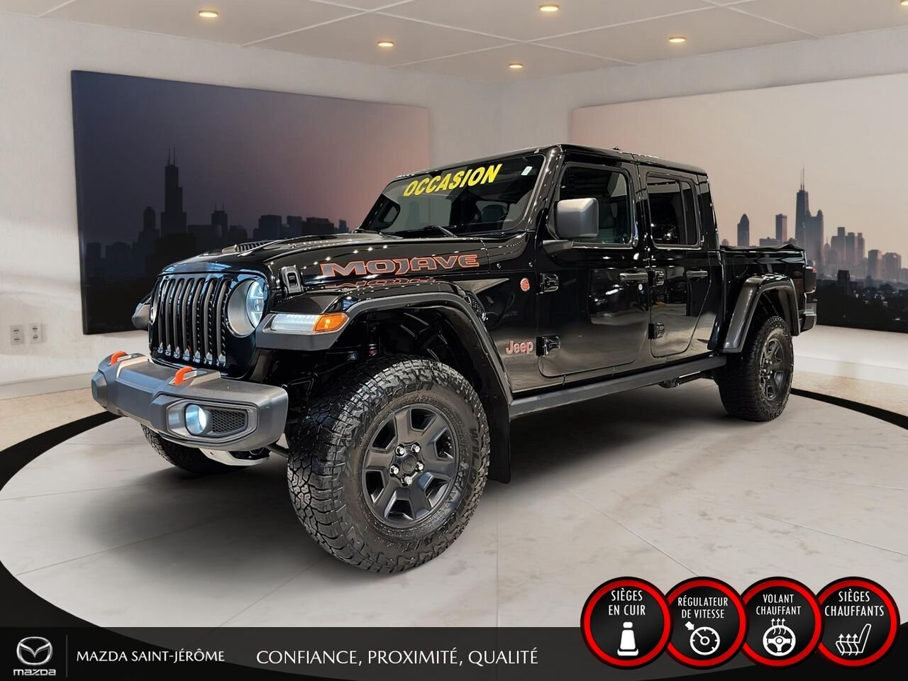 2021 Jeep Gladiator MOJAVE | DEUX TOITS | CUIR | PNEUS TOUT-TERRAIN LT285 | 4X4 Black Saint-Jérôme - photo #0
