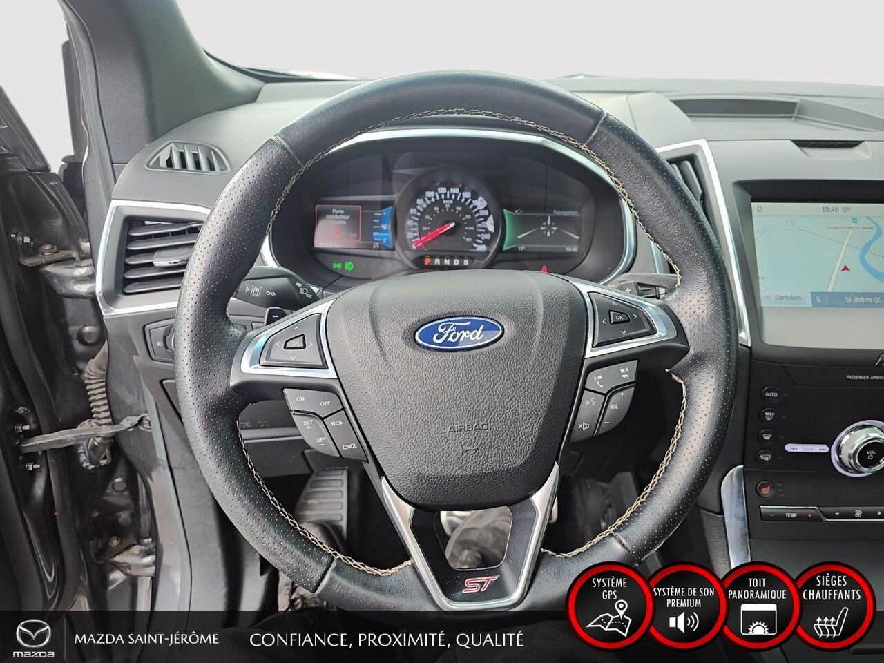 2020 Ford Edge ST | TOIT PANO | AWD | CUIR | Grey Saint-Jérôme - photo #14