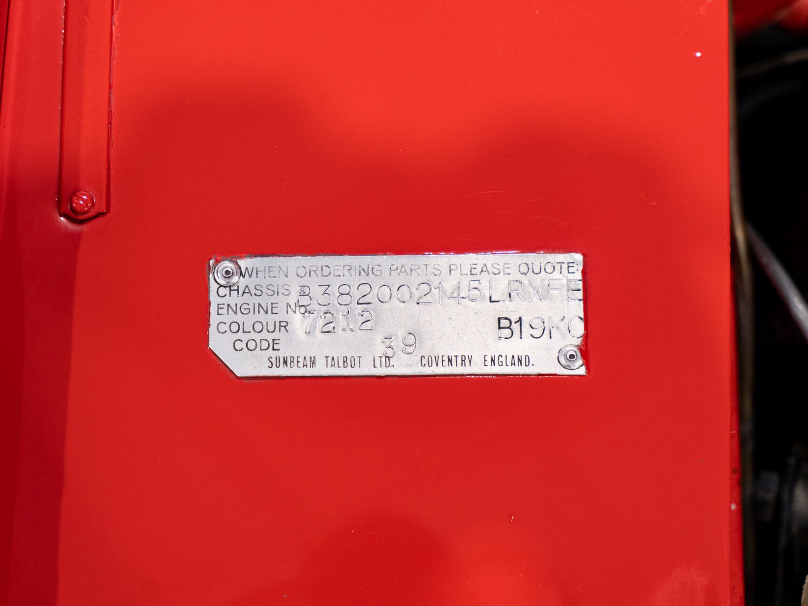 1967 Sunbeam Tiger Unrestored with single repaint **PRIX EN USD** Red Montreal - photo #57