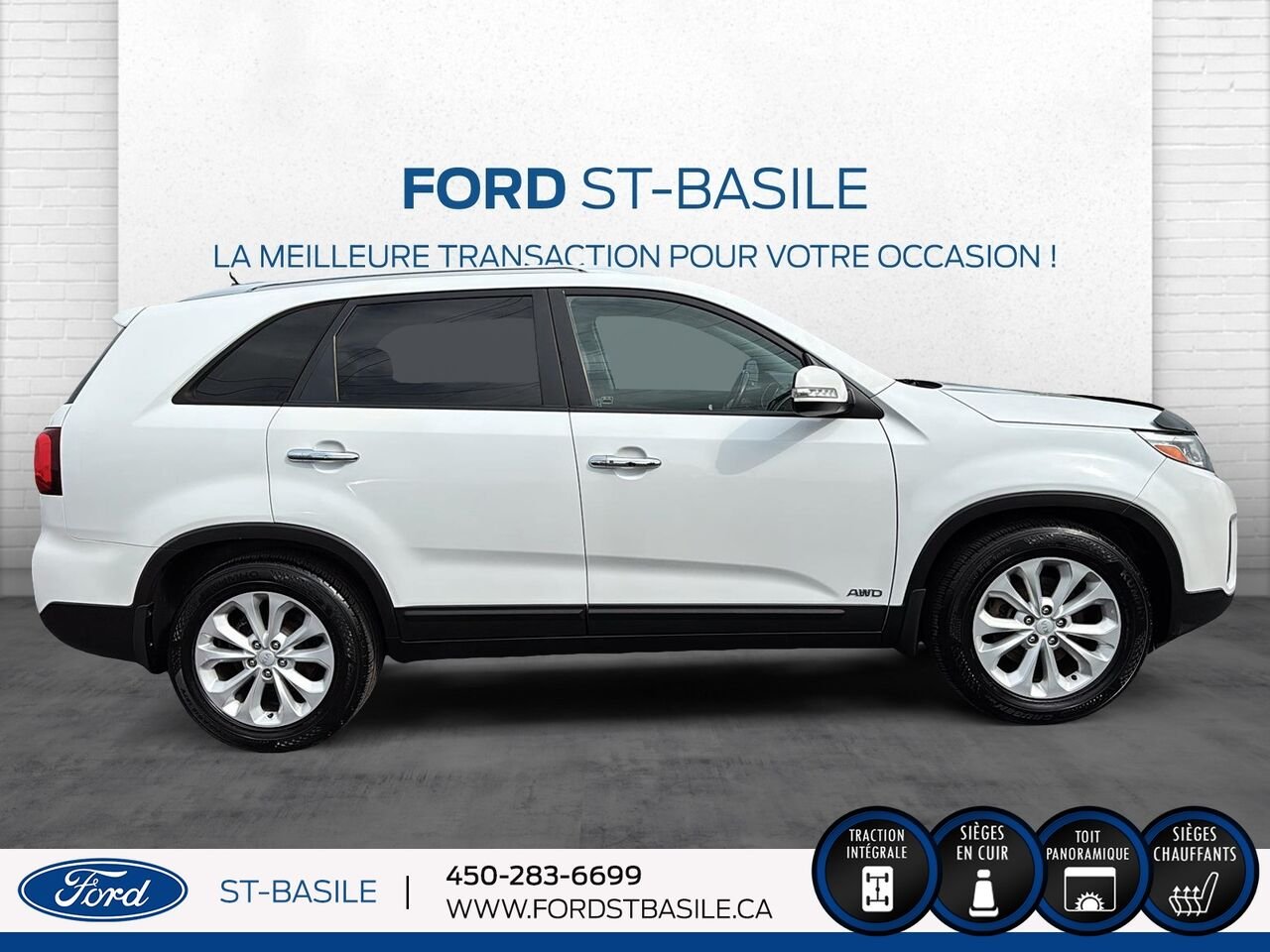 KIA SORENTO 2014 Blanc Saint-Basile-le-Grand - photo #9