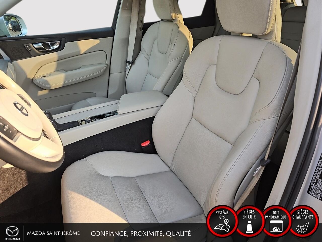 Volvo XC60 T6 Momentum | TOIT OUVRANT | CUIR | AWD | 2019 Gris Saint-Jérôme - photo #16
