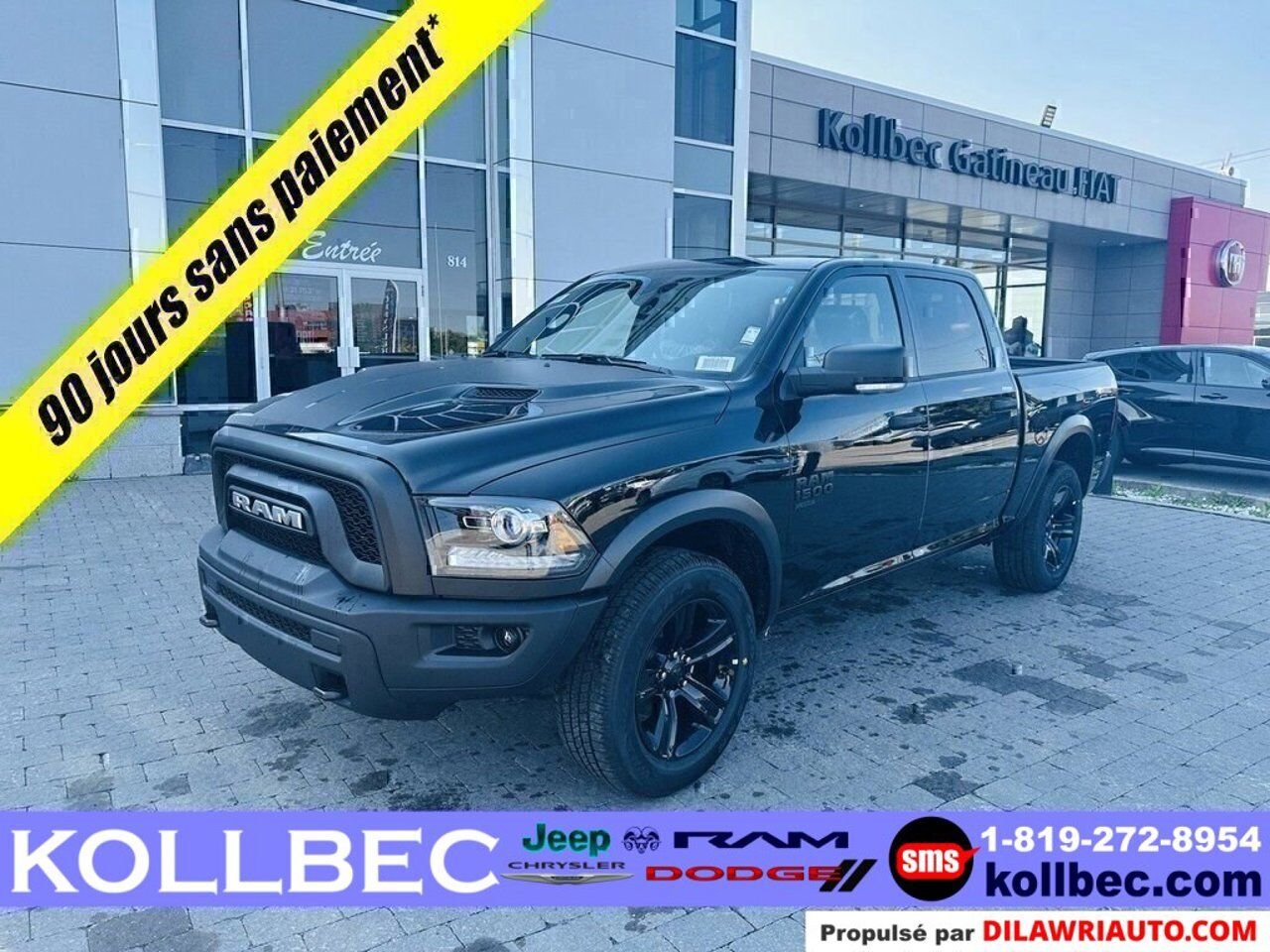 Ram 1500 Classic Warlock cabine d'équipe 4x4 2024 Couche nacrée cristal noir étincelant Ottawa & Gatineau - photo #0