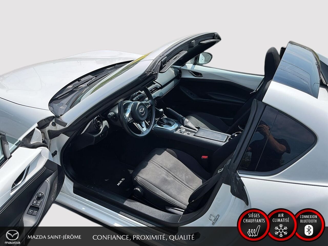 2023 Mazda MX-5 RF GS-P | MAGS NOIR | TOIT ÉLECTRIQUE | AUTOMATIQUE | White Saint-Jérôme - photo #18