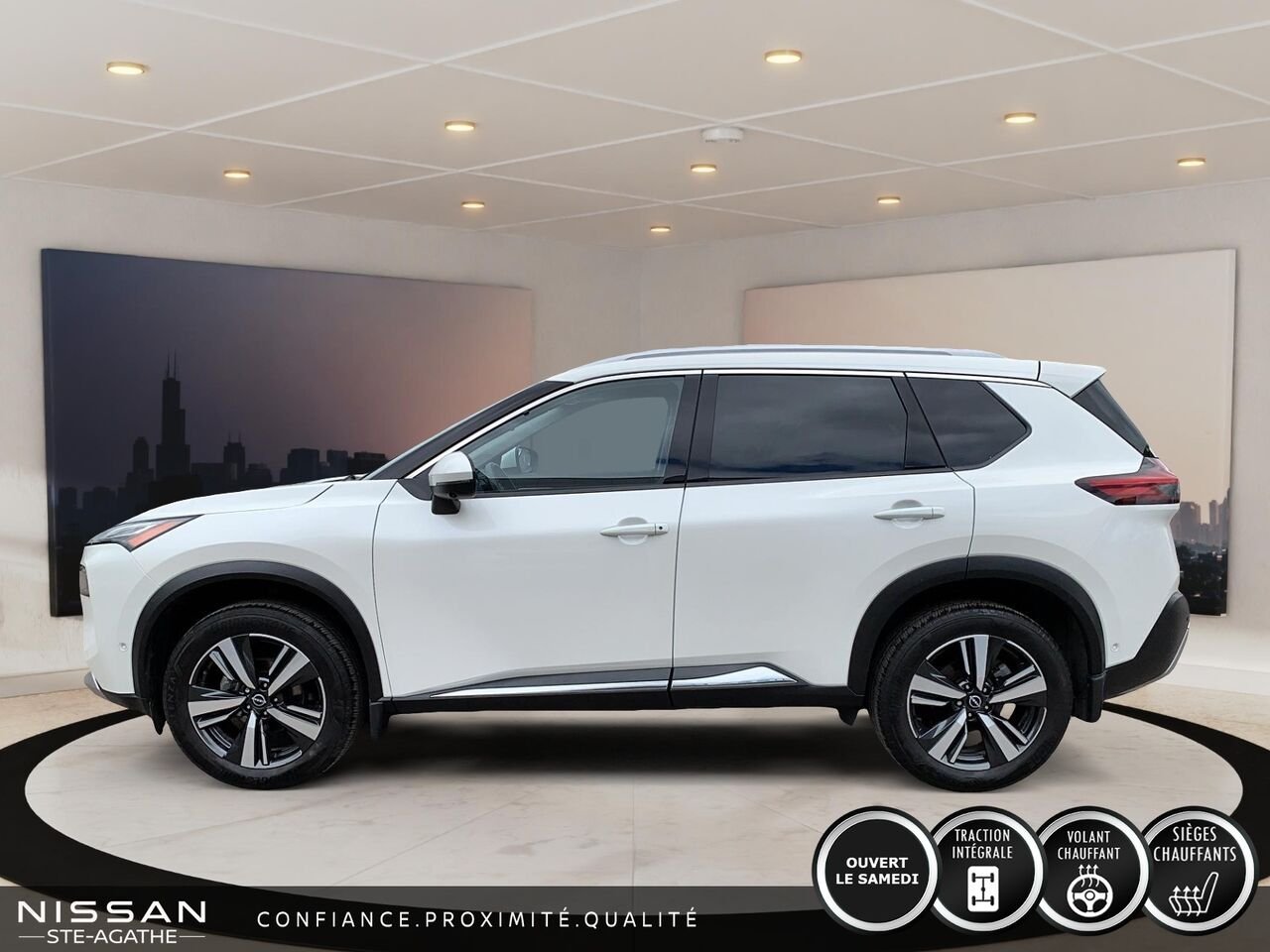 Nissan Rogue Platine | TOIT PANORAMIQUE | CUIR | AWD | CLIM 2 ZONES | 2023 Blanc Saint-Jérôme - photo #5