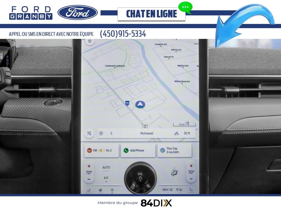 Ford Mustang Mach-E Haut de gamme TI 2025 Gris glacier métallisé trois couches