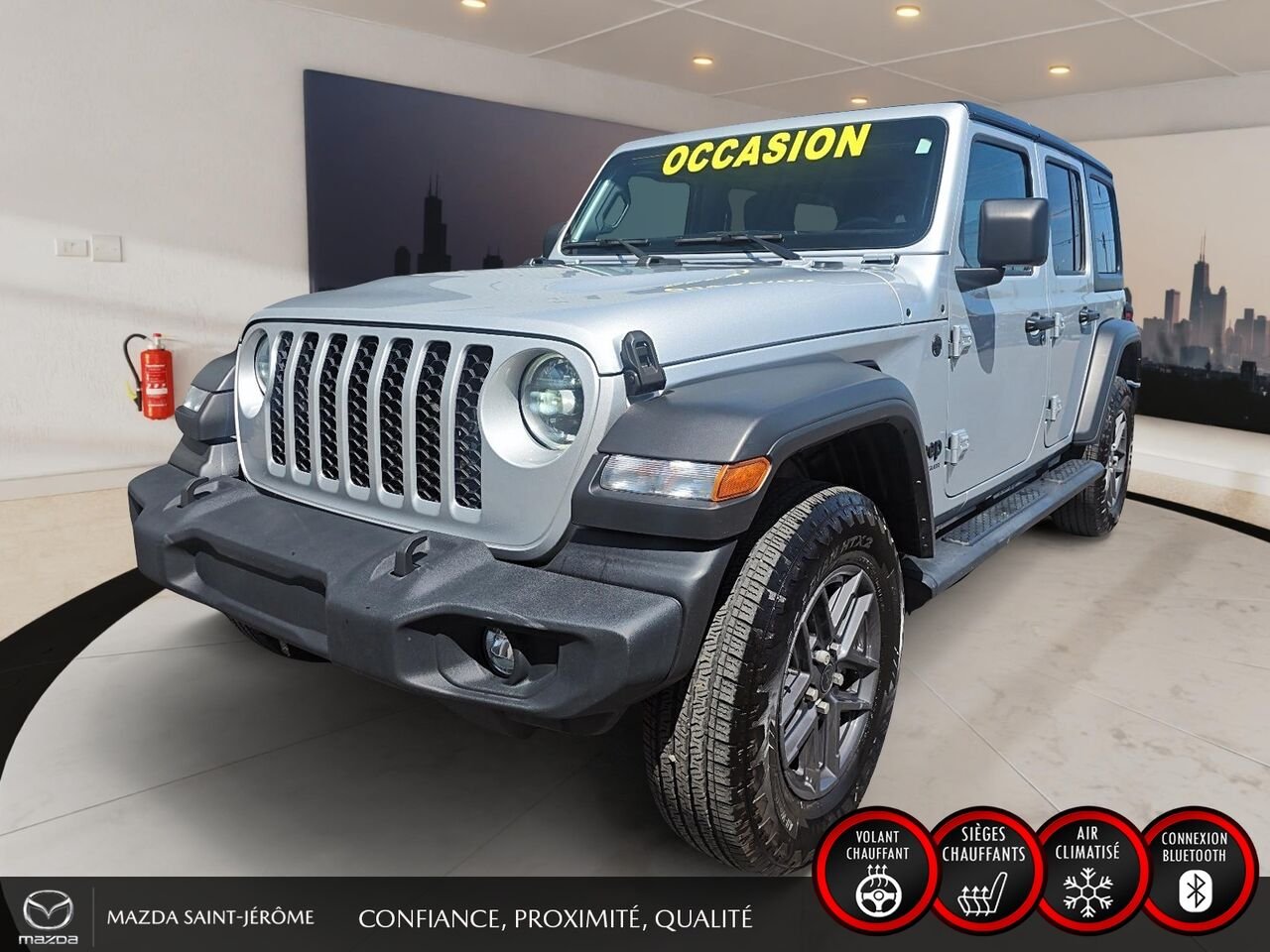 Jeep Wrangler Sport S 4 portes | 2 TOITS | AUTOMATIQUE 2024 Gris Saint-Jérôme - photo #0