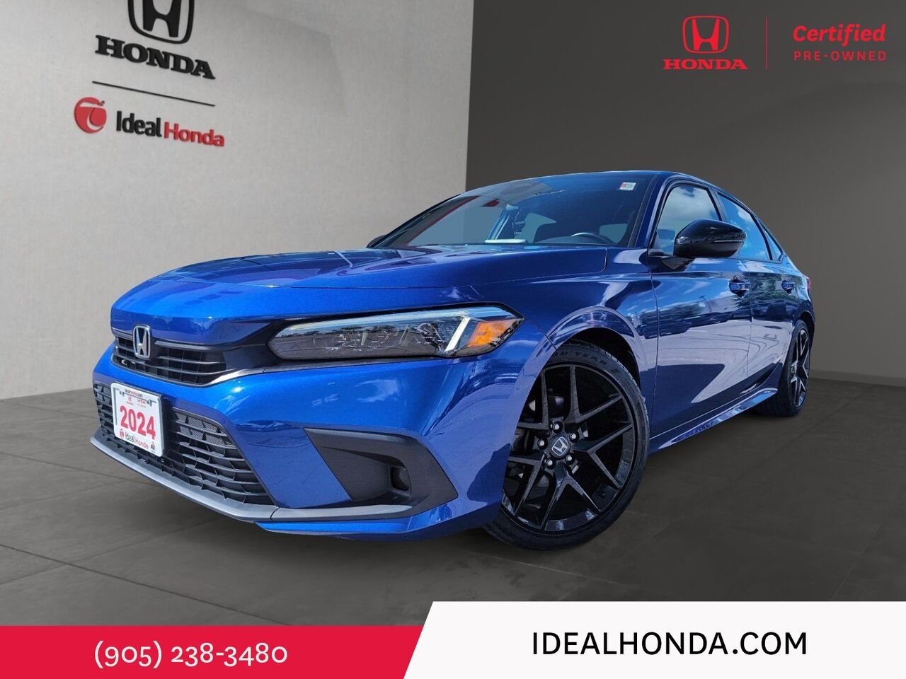 2024 Honda Civic Sedan SPORT CVT / CLEAN CARFAX Blue Mississauga - photo #0