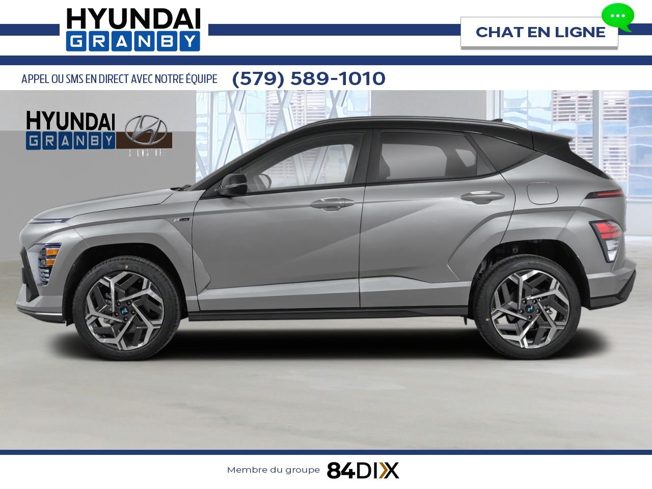 HYUNDAI Kona 2026 Gris cybernétique avec toit Noir abyssal Granby - photo #1