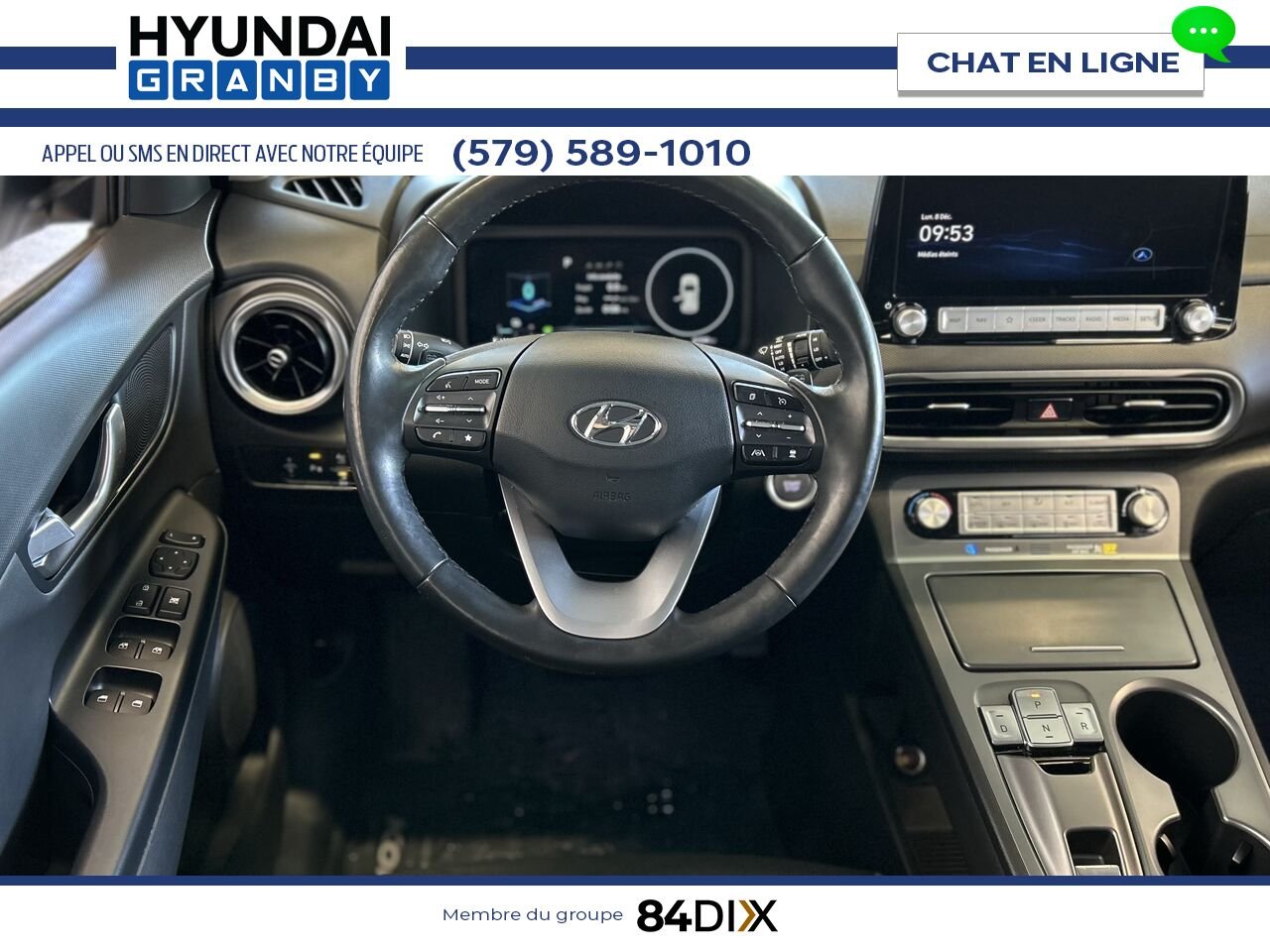 Hyundai Kona électrique 2023 Blanc Granby - photo #15