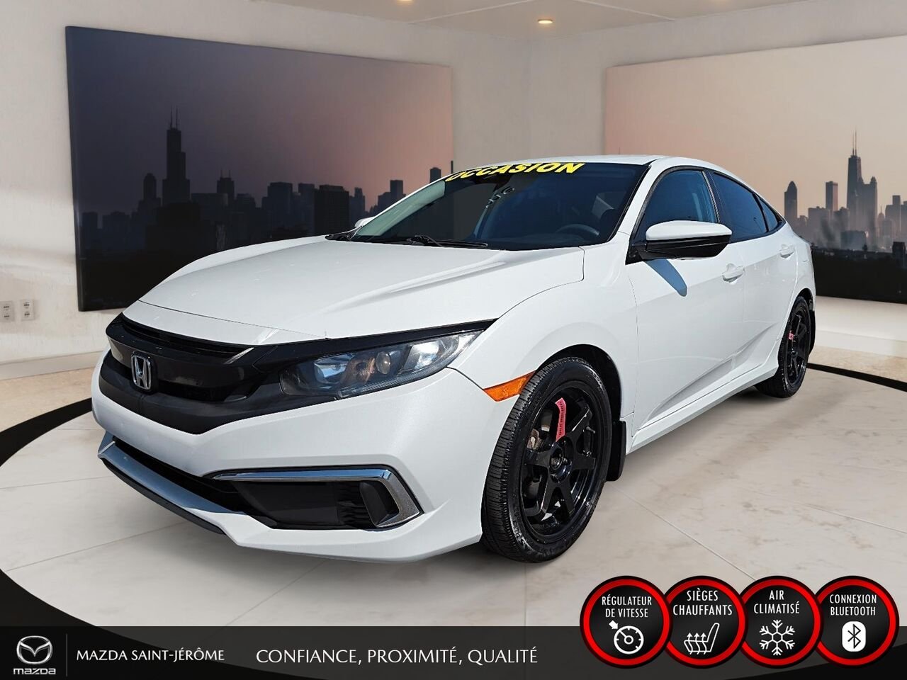 2020 Honda Civic Berline LX | MANUELLE | MAGS NOIR | CLEAN CARFAX | White Saint-Jérôme - photo #0