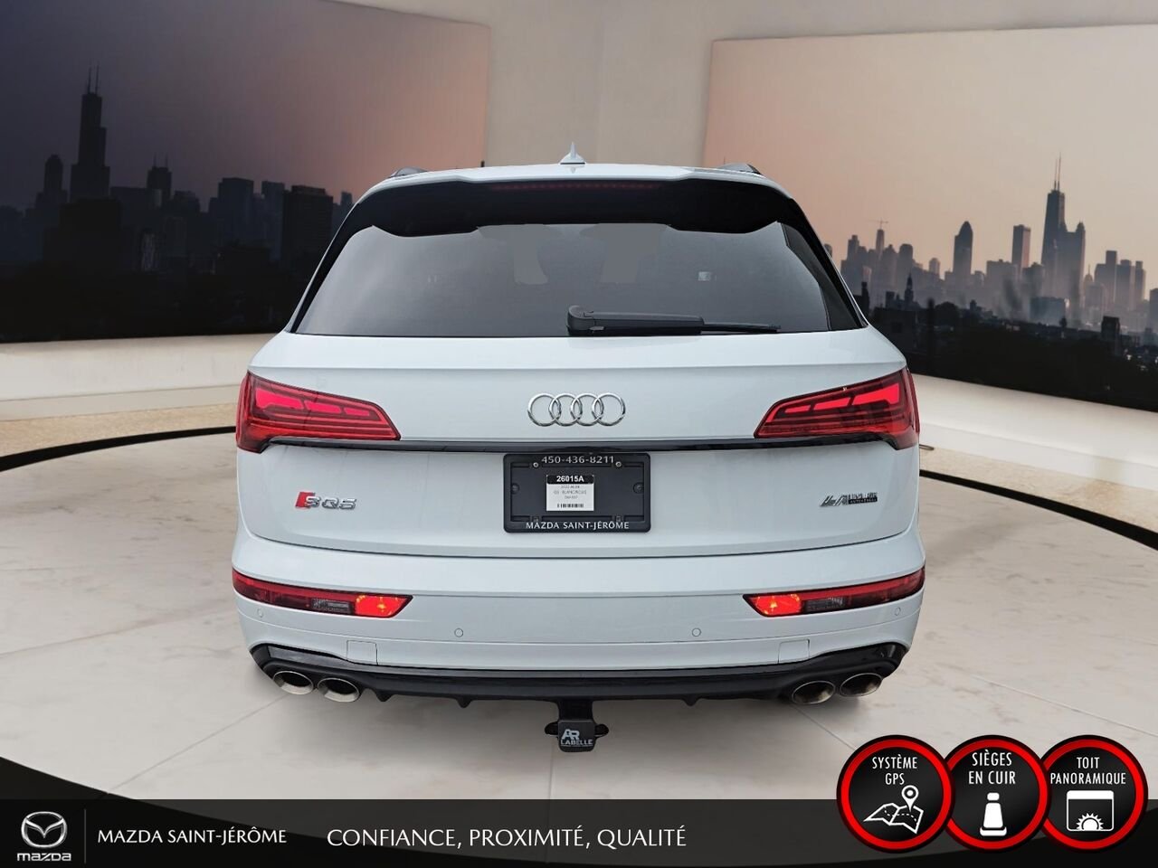 2022 Audi SQ5 Progressiv 3.0 TFSI quattro | CUIR ROUGE | TOIT PANO | White Saint-Jérôme - photo #6