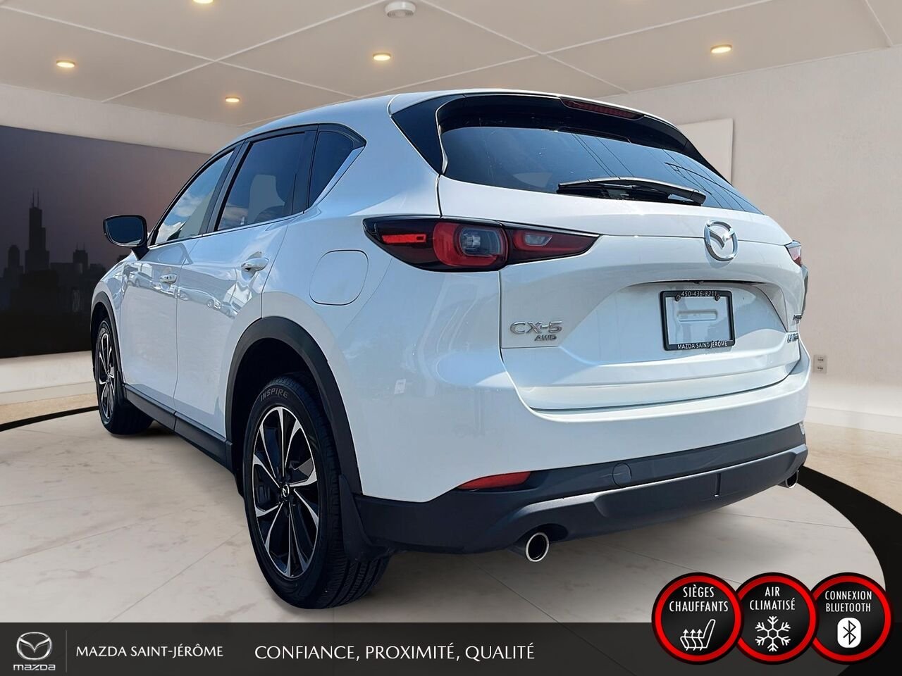 2023 Mazda CX-5 GS LUXURY | TOIT OUVRANT | AWD | CUIR | White Saint-Jérôme - photo #9
