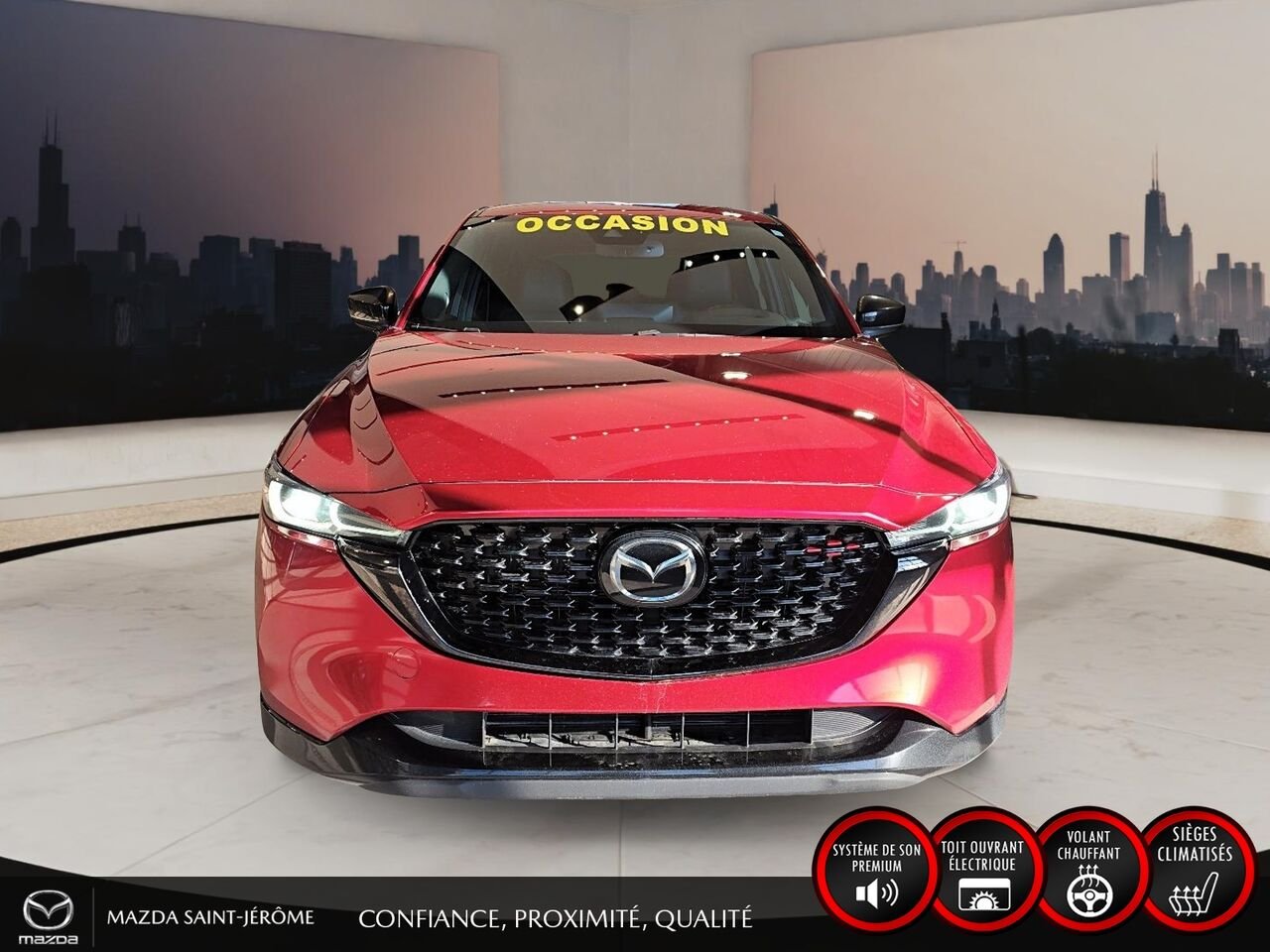 2023 Mazda CX-5 SPORT | CUIR | TOIT OUVRANT | AWD Red Saint-Jérôme - photo #2