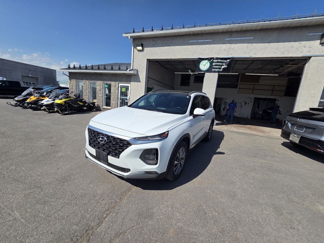 2019 Hyundai Santa Fe White  - photo #0