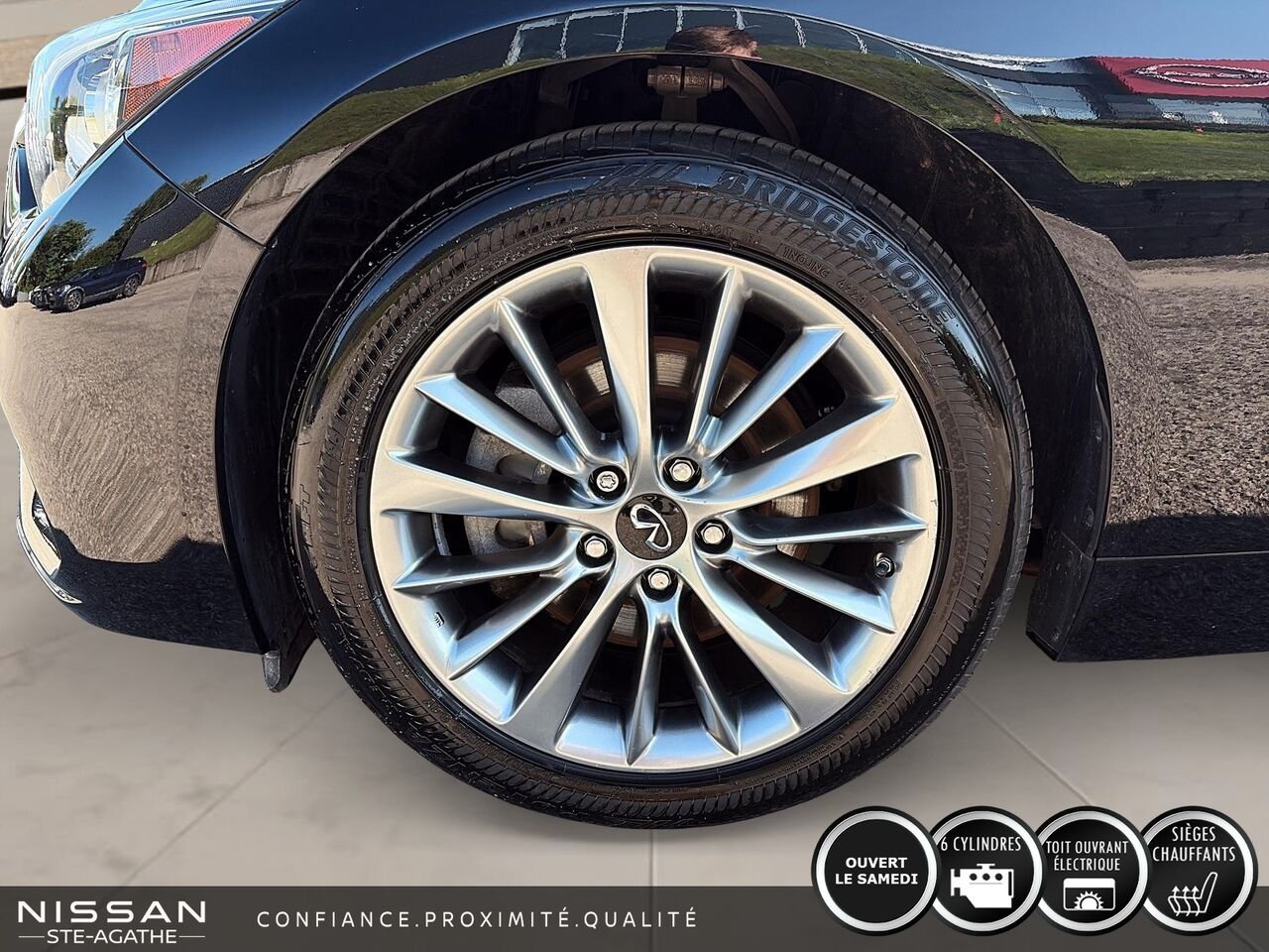INFINITI Q50 LUXE| TOIT| AWD| CARPLAY 2024 Noir Saint-Jérôme - photo #6