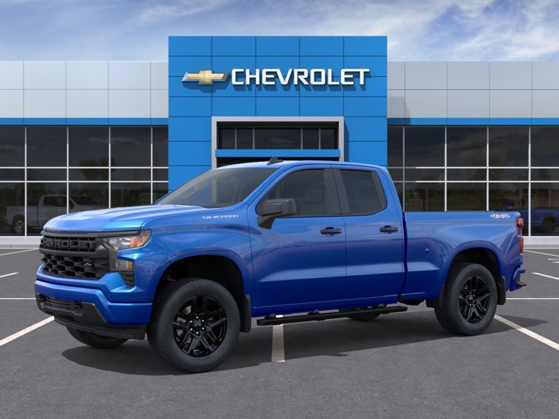 CHEVROLET Silverado 1500 Custom cabine double 4RM 147 po 2026 BLEU DEFERLANTE METALLISE