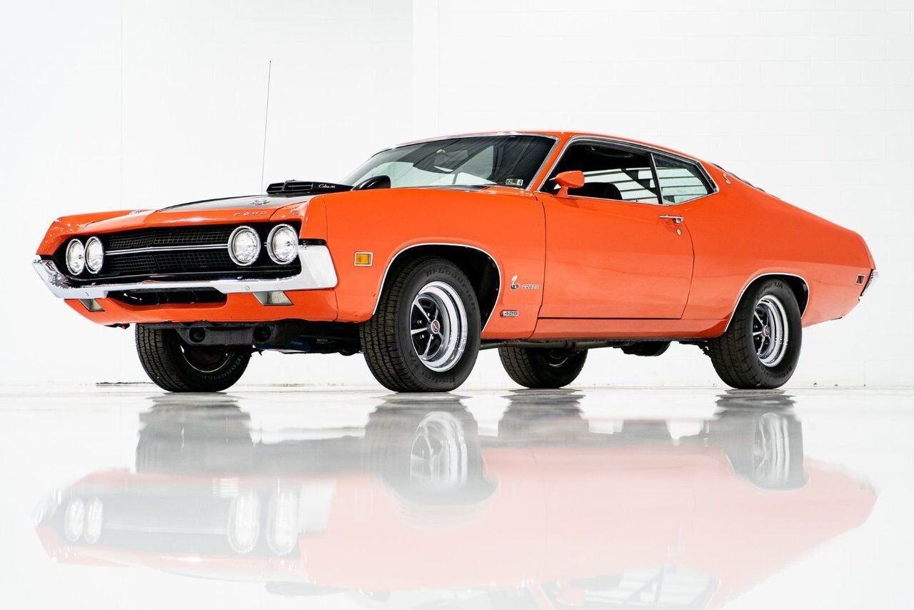1970 Ford Torino Super Cobra Jet Matching# 429cu.in. DragPack **PRIX EN USD** Orange Montreal - photo #36