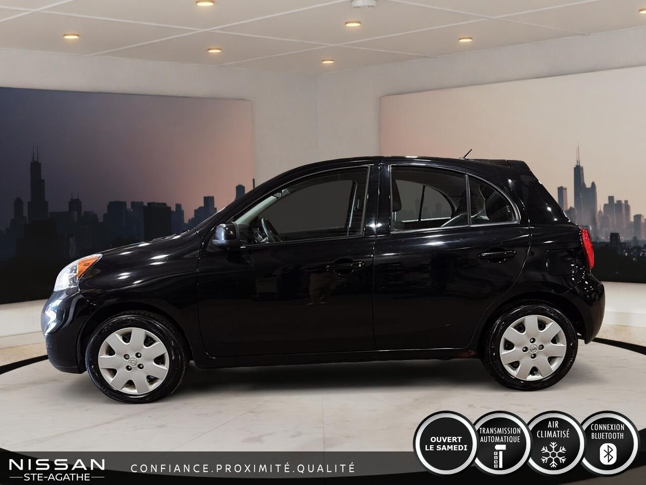 2017 Nissan Micra SV | AUTOMATIQUE | CLIMATISATION | JAMAIS ACCIDENTÉ Black Saint-Jérôme - photo #5