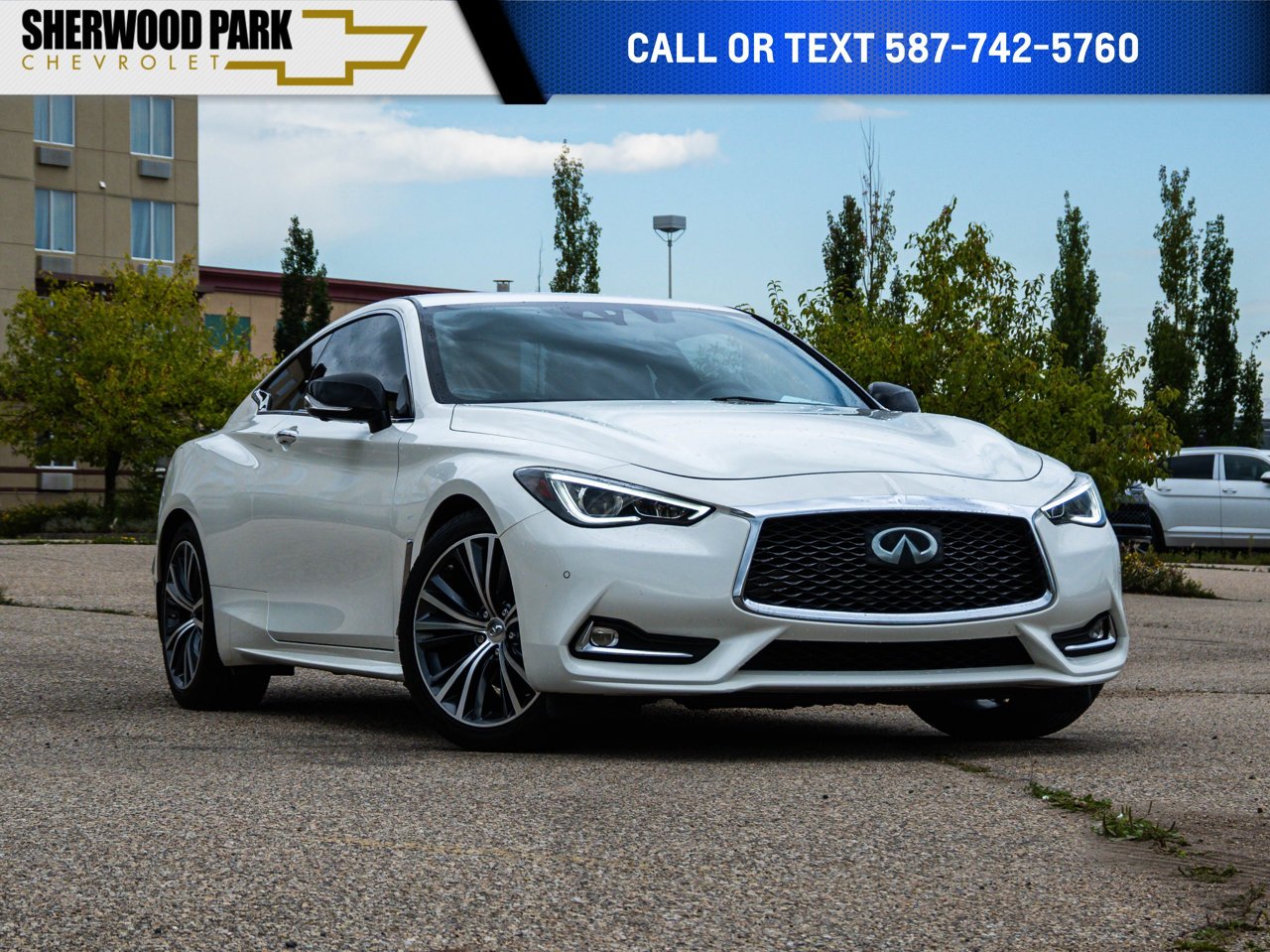 2017 INFINITI Q60 2dr Cpe 3.0t White Sherwood Park - photo #0